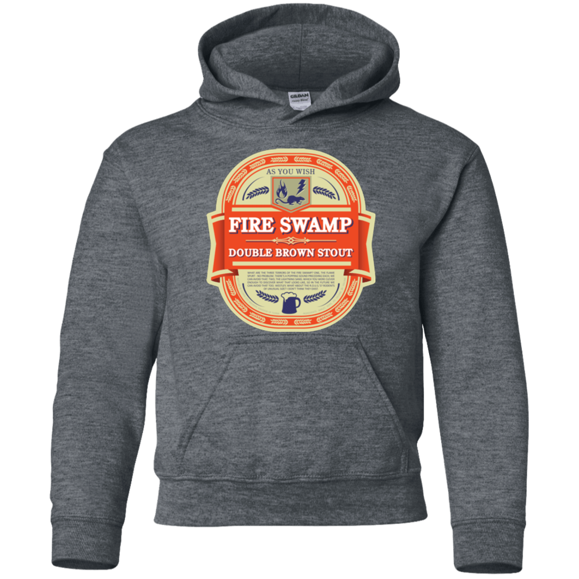 Sweatshirts Dark Heather / YS Fire Swamp Ale Youth Hoodie