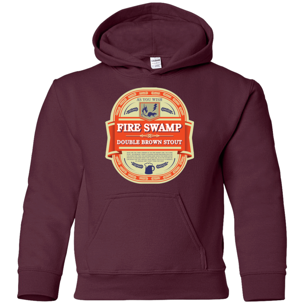 Sweatshirts Maroon / YS Fire Swamp Ale Youth Hoodie