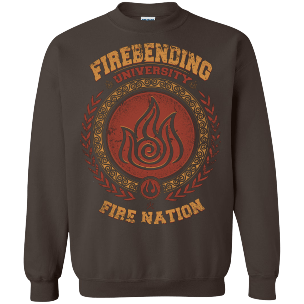 Sweatshirts Dark Chocolate / Small Firebending university Crewneck Sweatshirt