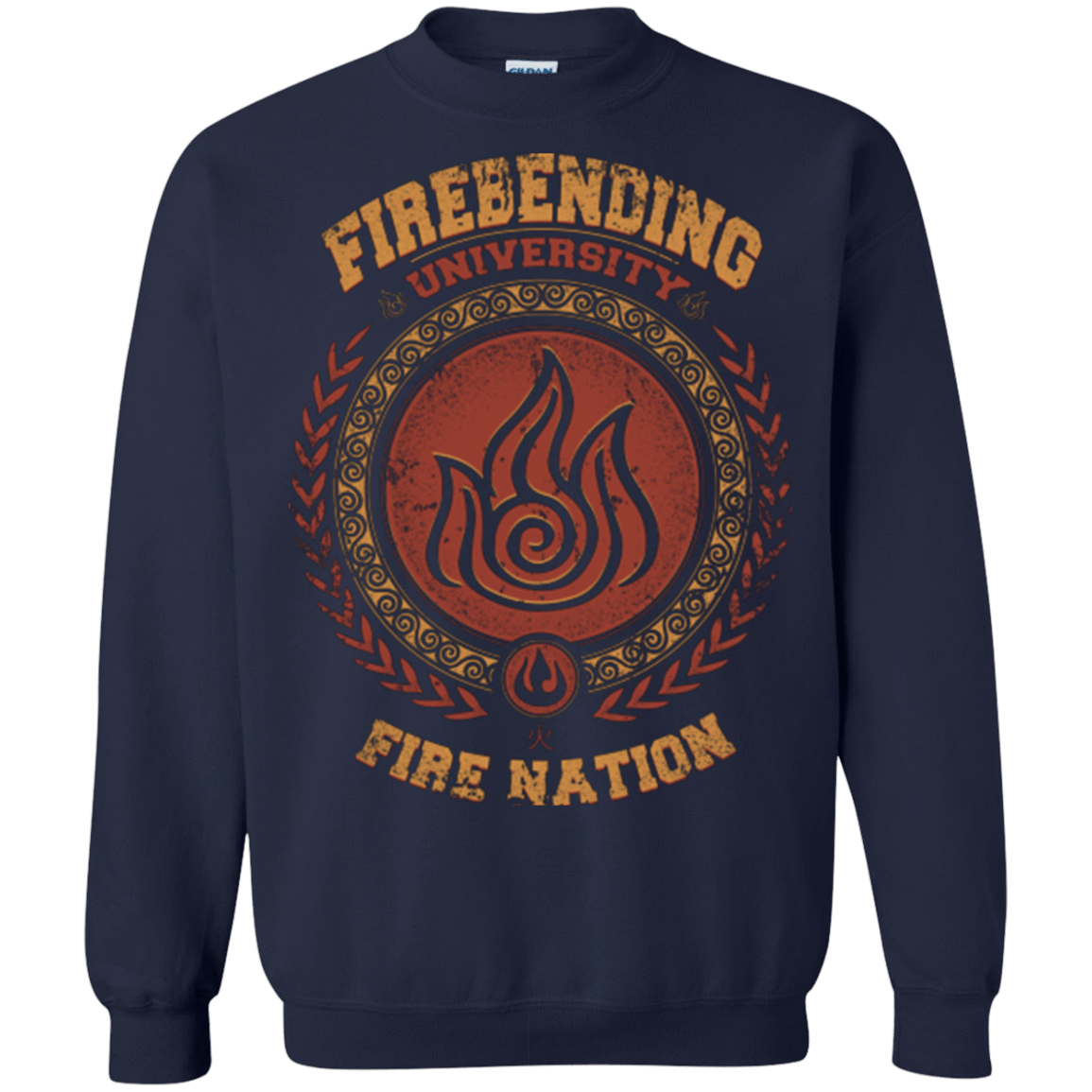 Sweatshirts Navy / Small Firebending university Crewneck Sweatshirt