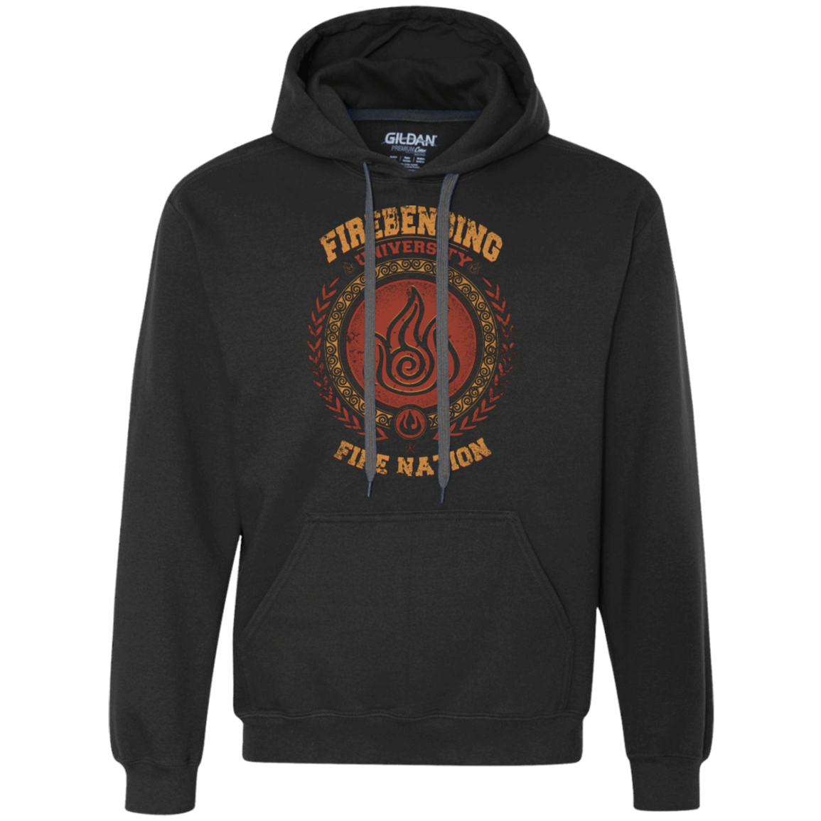 Sweatshirts Black / Small Firebending university Premium Fleece Hoodie