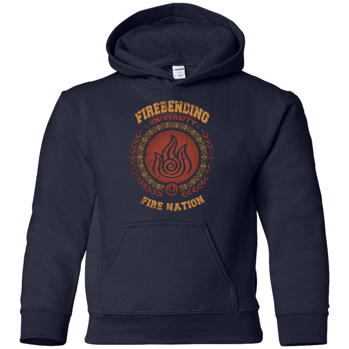 Sweatshirts Navy / YS Firebending university Youth Hoodie