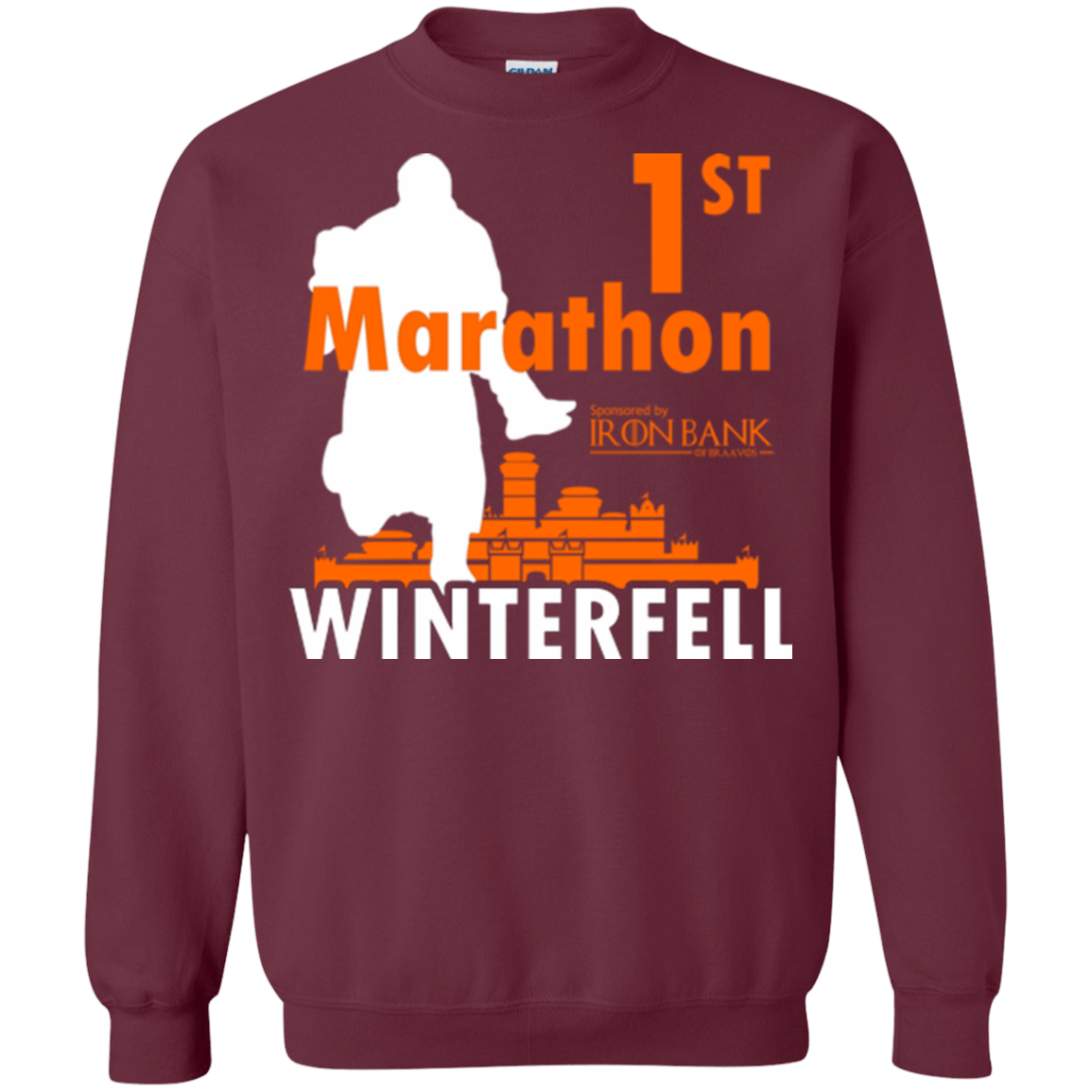 Sweatshirts Maroon / Small First marathon Crewneck Sweatshirt