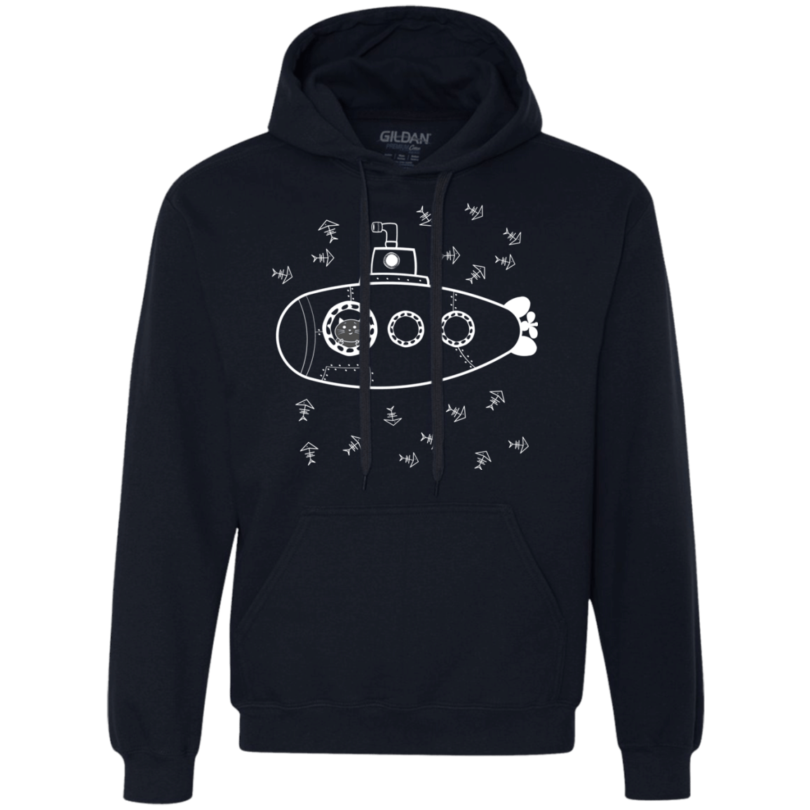 Sweatshirts Navy / S Fish Watching Premium Fleece Hoodie