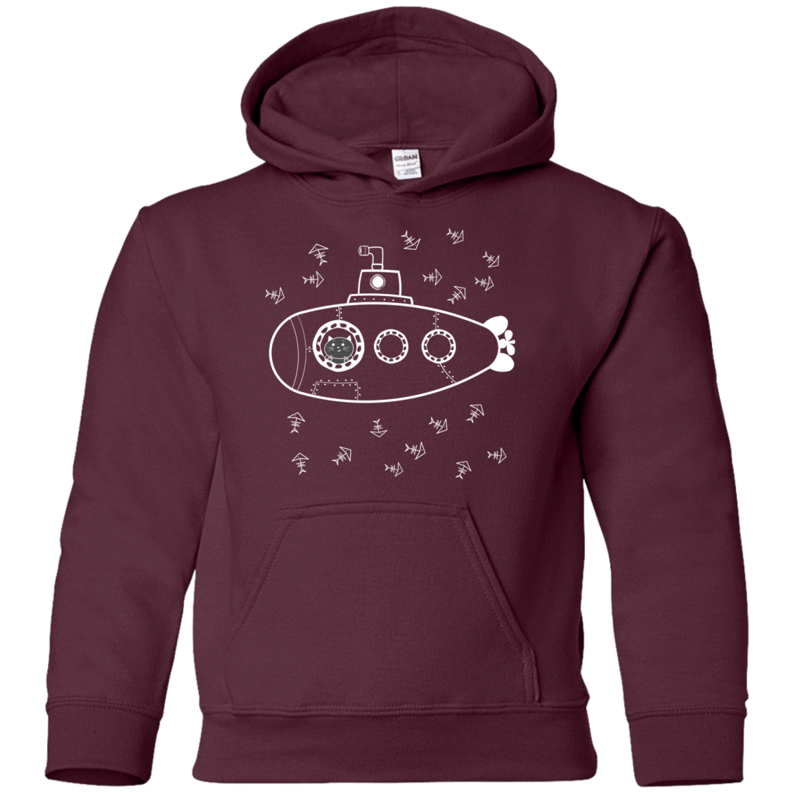 Sweatshirts Maroon / YS Fish Watching Youth Hoodie