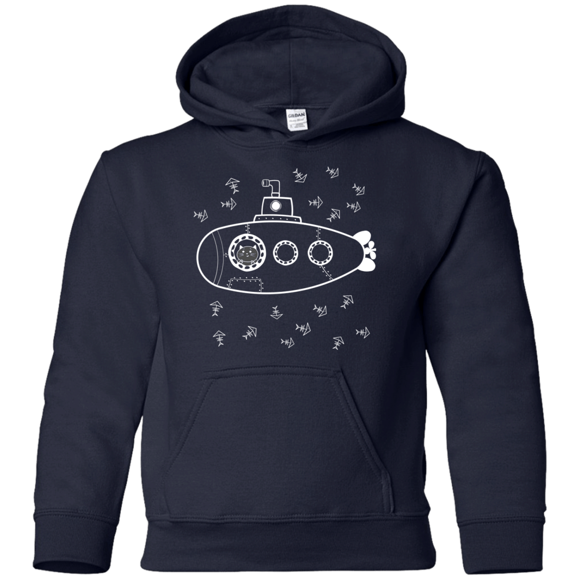 Sweatshirts Navy / YS Fish Watching Youth Hoodie
