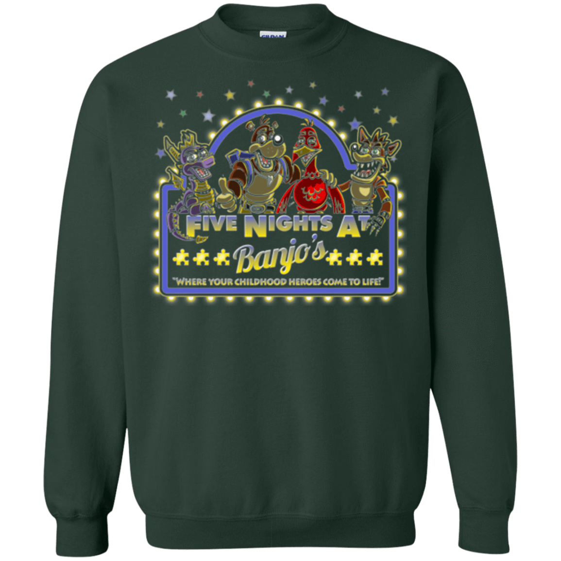 Sweatshirts Forest Green / Small Five Nights at Banjos Crewneck Sweatshirt