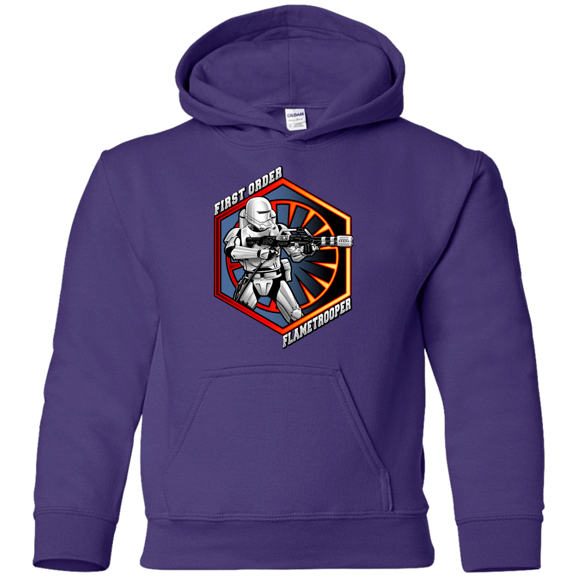 Sweatshirts Purple / YS Flametrooper Youth Hoodie