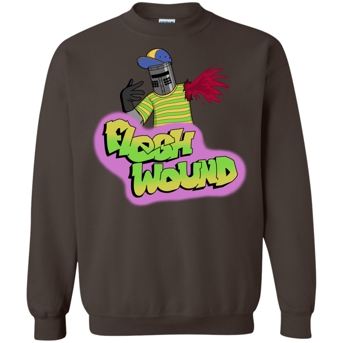 Sweatshirts Dark Chocolate / S Flesh Wound Crewneck Sweatshirt