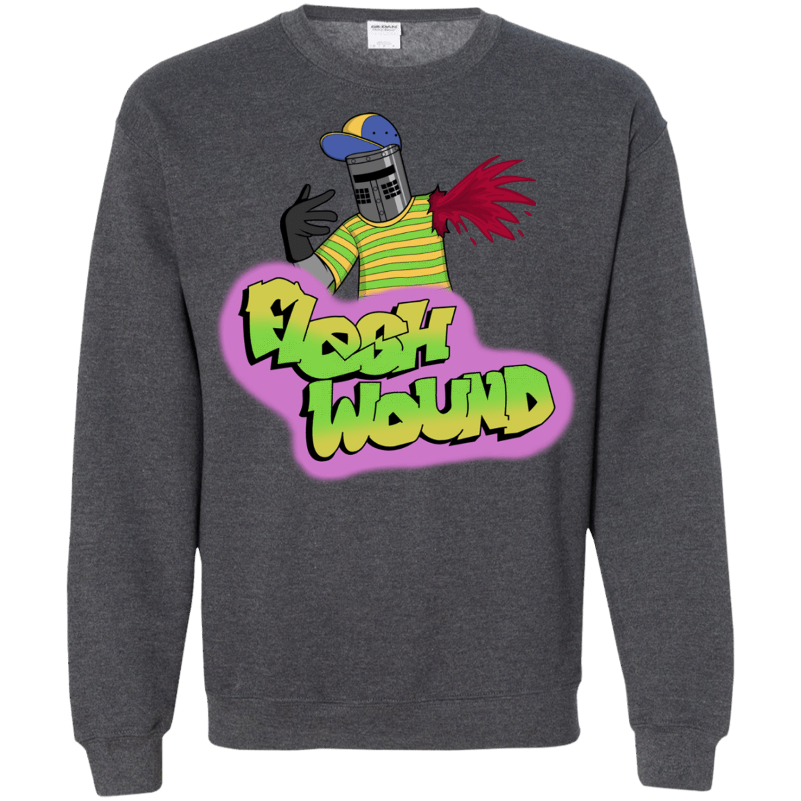 Sweatshirts Dark Heather / S Flesh Wound Crewneck Sweatshirt