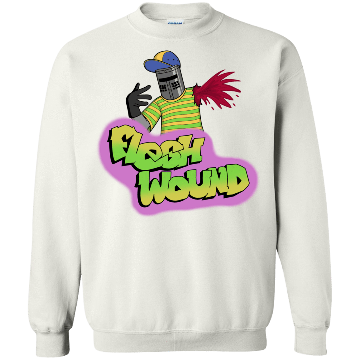 Sweatshirts White / S Flesh Wound Crewneck Sweatshirt