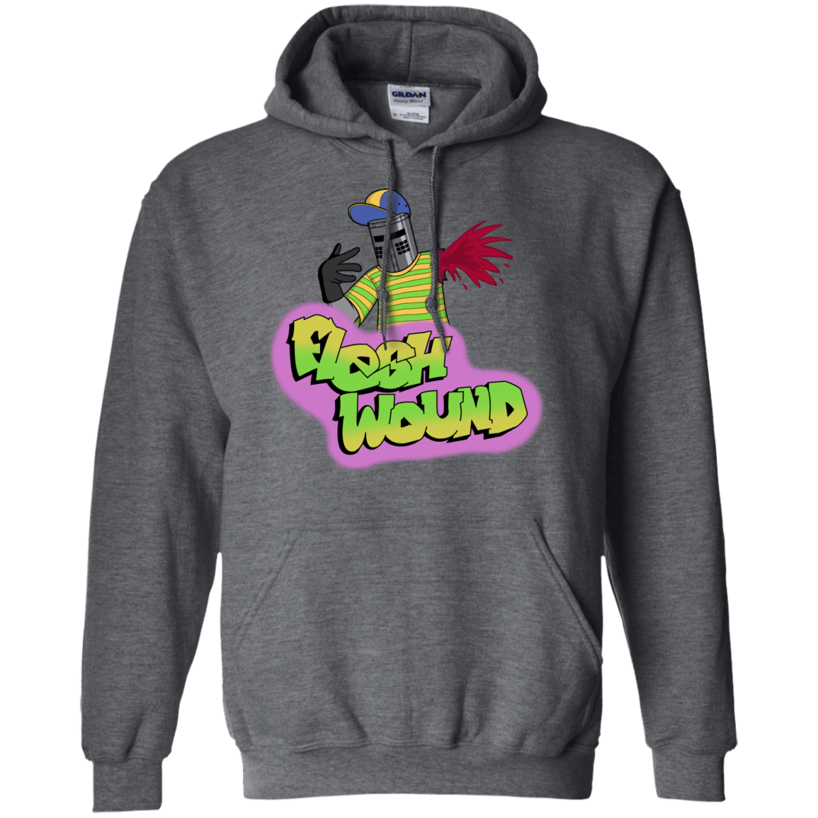 Sweatshirts Dark Heather / S Flesh Wound Hoodie