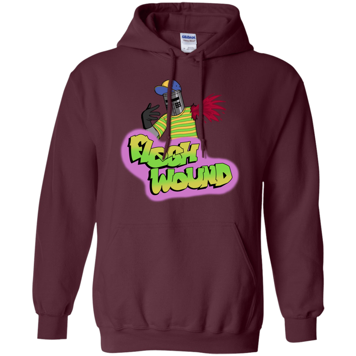 Sweatshirts Maroon / S Flesh Wound Hoodie