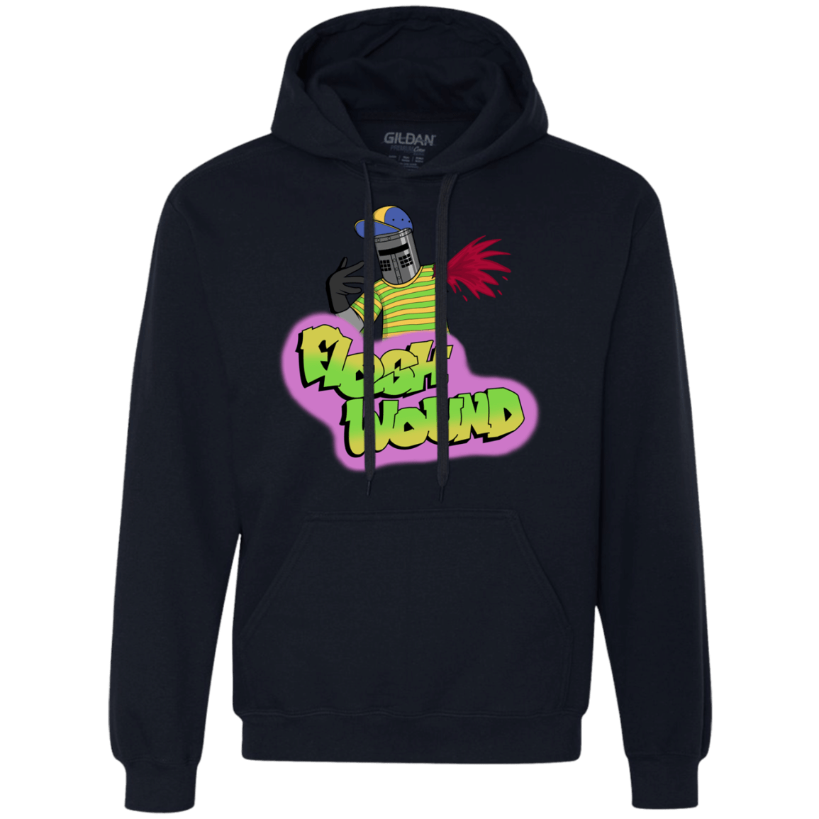 Sweatshirts Navy / S Flesh Wound Premium Fleece Hoodie