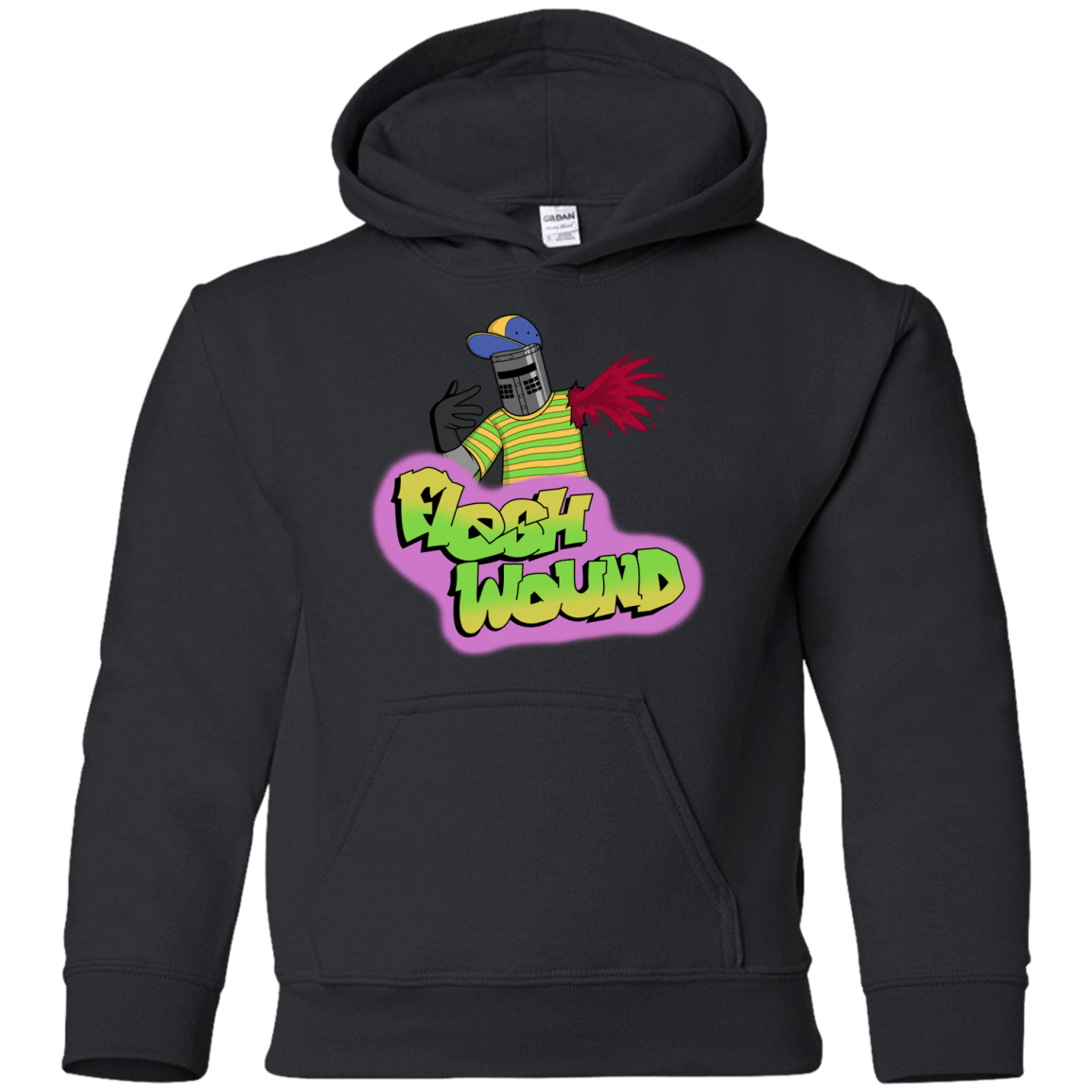 Sweatshirts Black / YS Flesh Wound Youth Hoodie