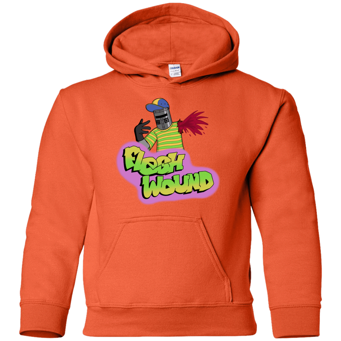 Sweatshirts Orange / YS Flesh Wound Youth Hoodie