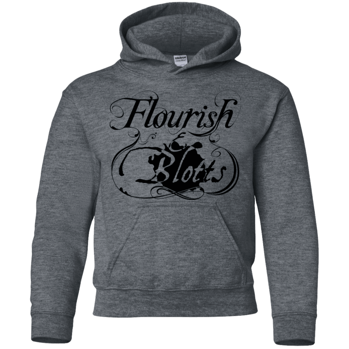 Sweatshirts Dark Heather / YS Flourish and Blotts of Diagon Alley Youth Hoodie