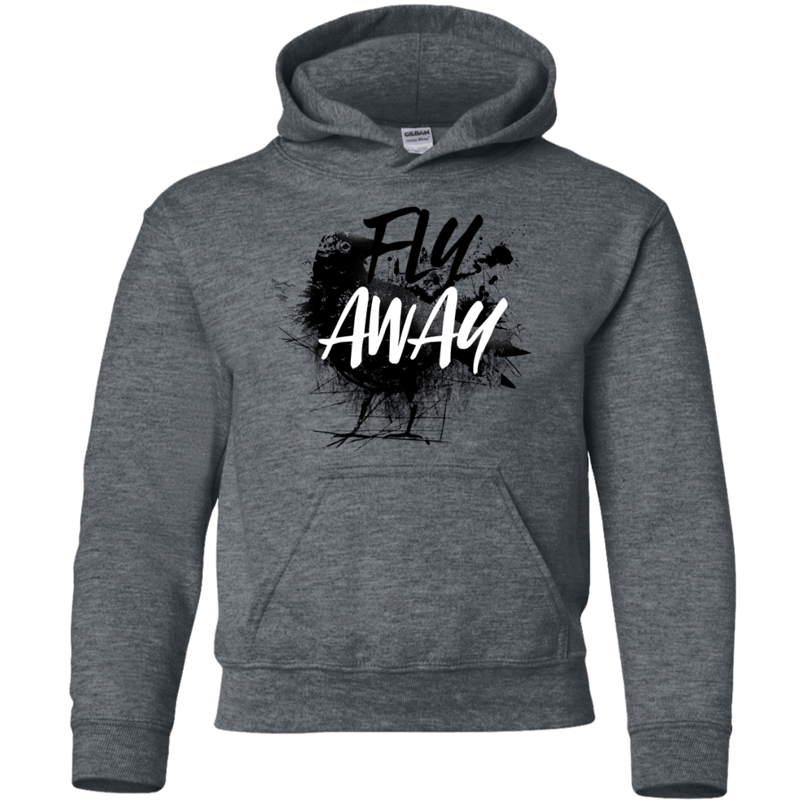 Sweatshirts Dark Heather / YS Fly Away Youth Hoodie