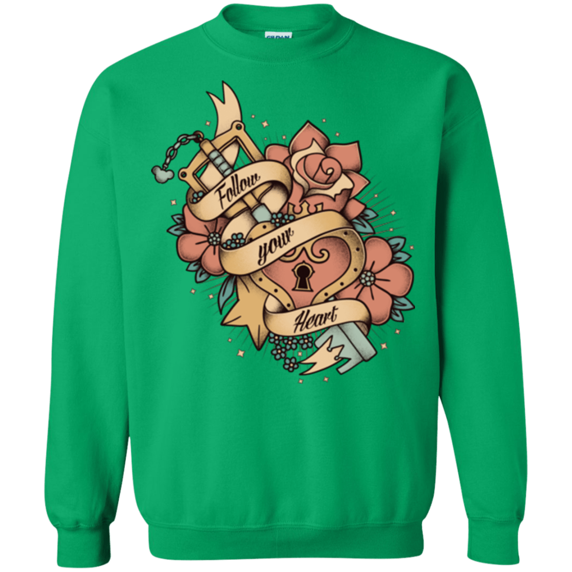 Sweatshirts Irish Green / Small Follow your heart Crewneck Sweatshirt
