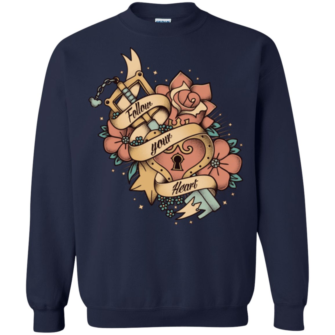 Sweatshirts Navy / Small Follow your heart Crewneck Sweatshirt