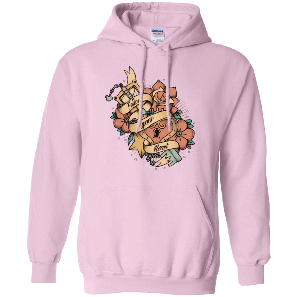 Sweatshirts Light Pink / Small Follow your heart Pullover Hoodie
