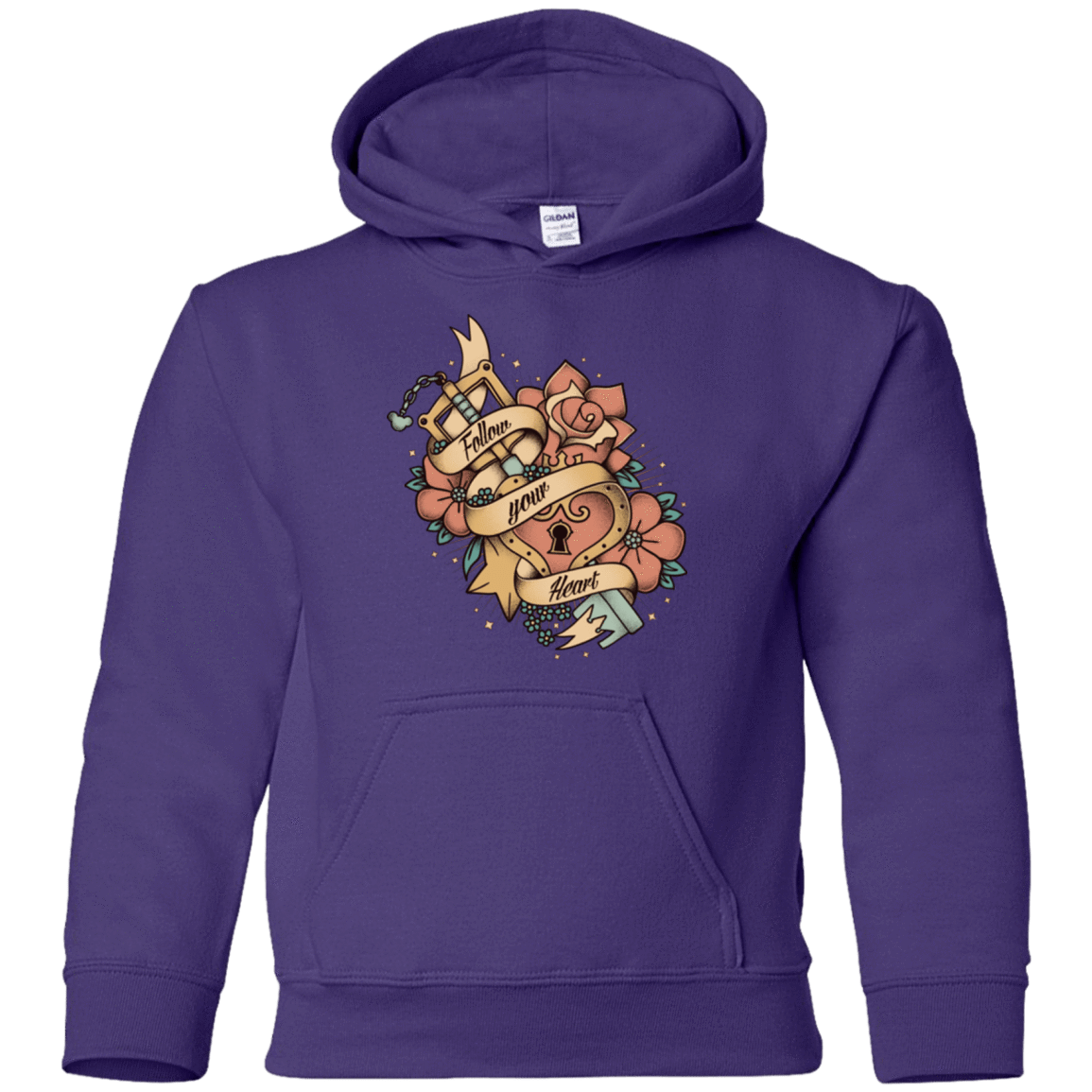 Sweatshirts Purple / YS Follow your heart Youth Hoodie