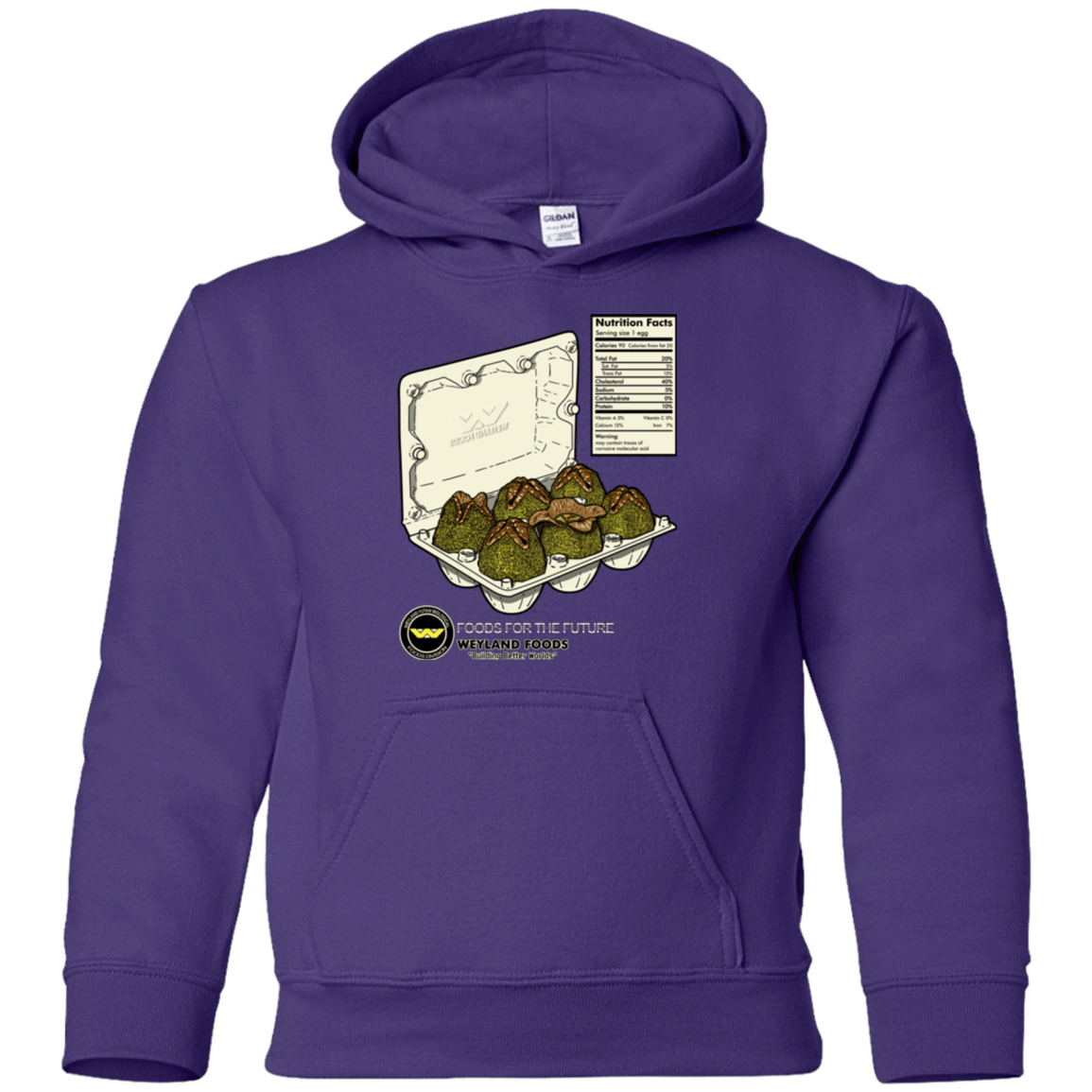 Sweatshirts Purple / YS Food For The Future Youth Hoodie