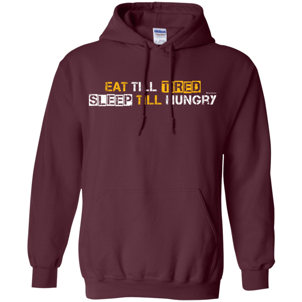 Sweatshirts Maroon / Small Food Sleep Loop Pullover Hoodie
