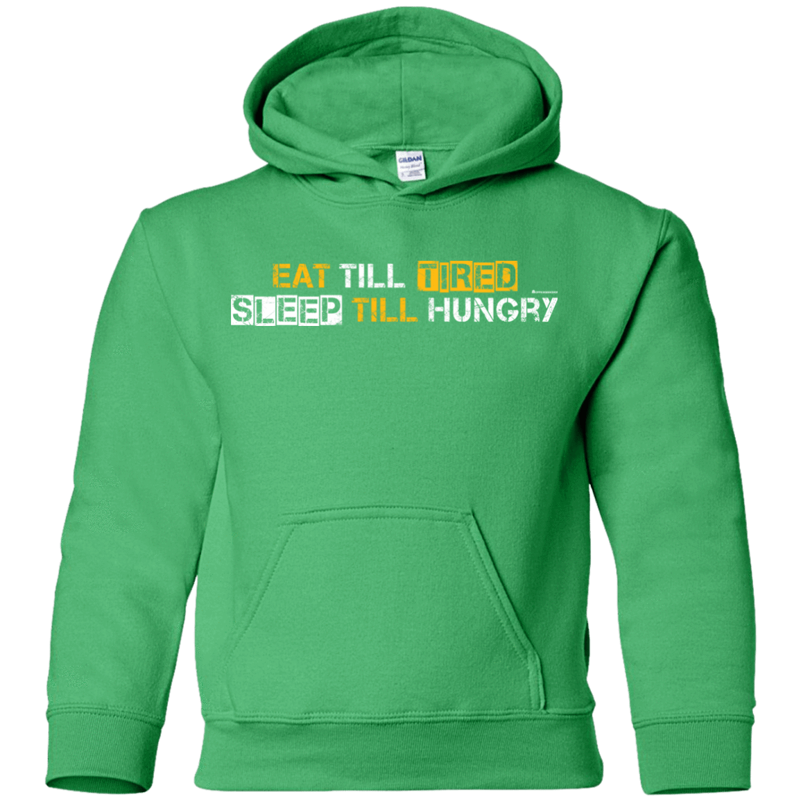 Sweatshirts Irish Green / YS Food Sleep Loop Youth Hoodie