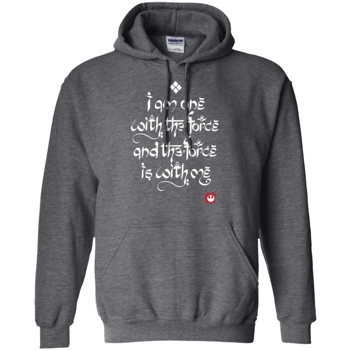 Sweatshirts Dark Heather / Small Force Mantra White Pullover Hoodie