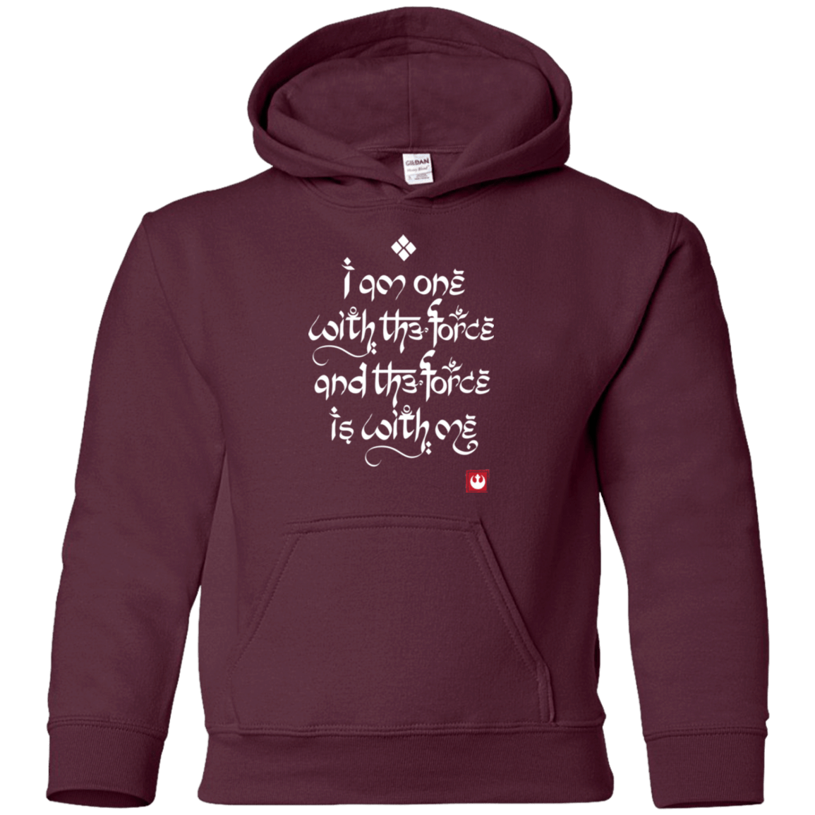 Sweatshirts Maroon / YS Force Mantra White Youth Hoodie