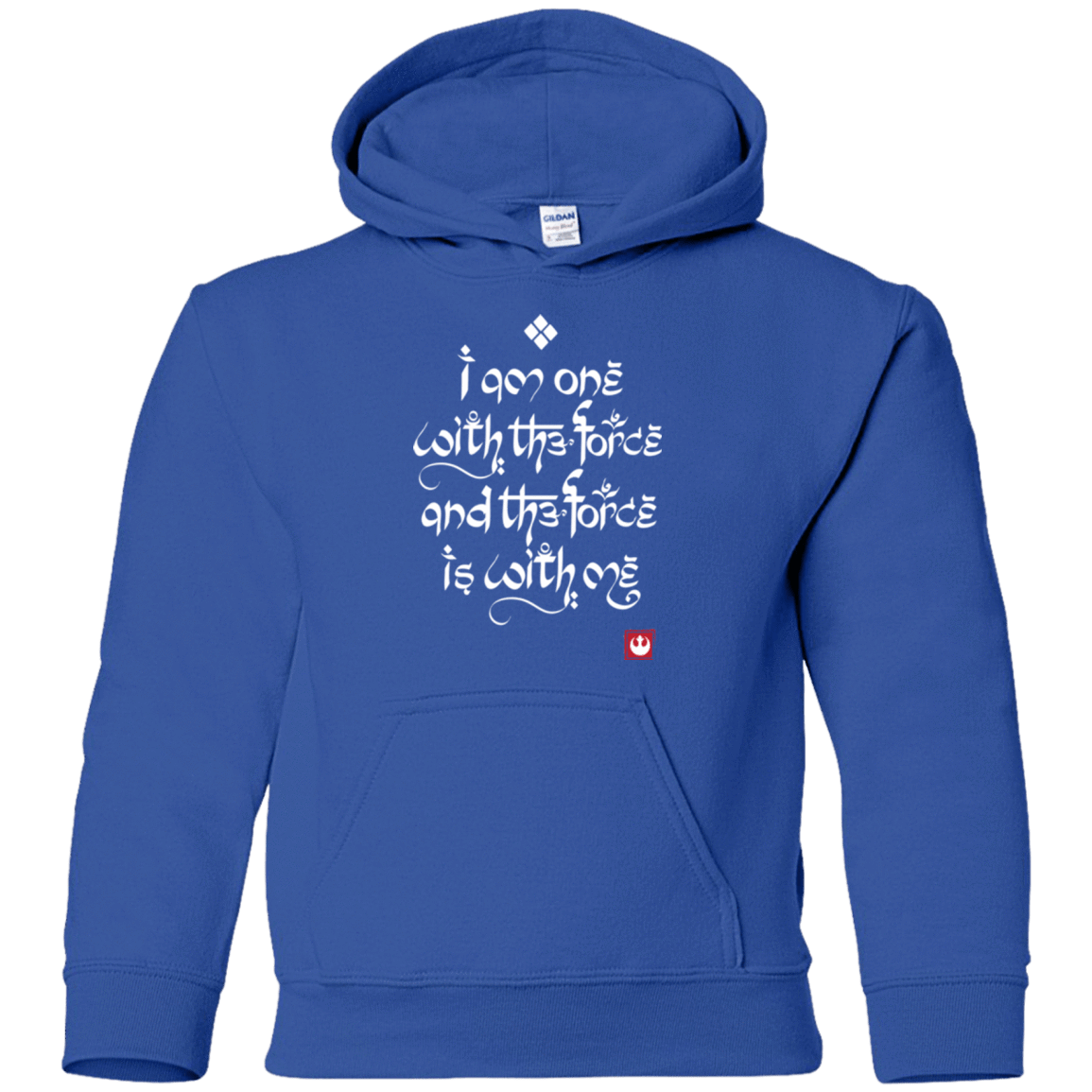 Sweatshirts Royal / YS Force Mantra White Youth Hoodie