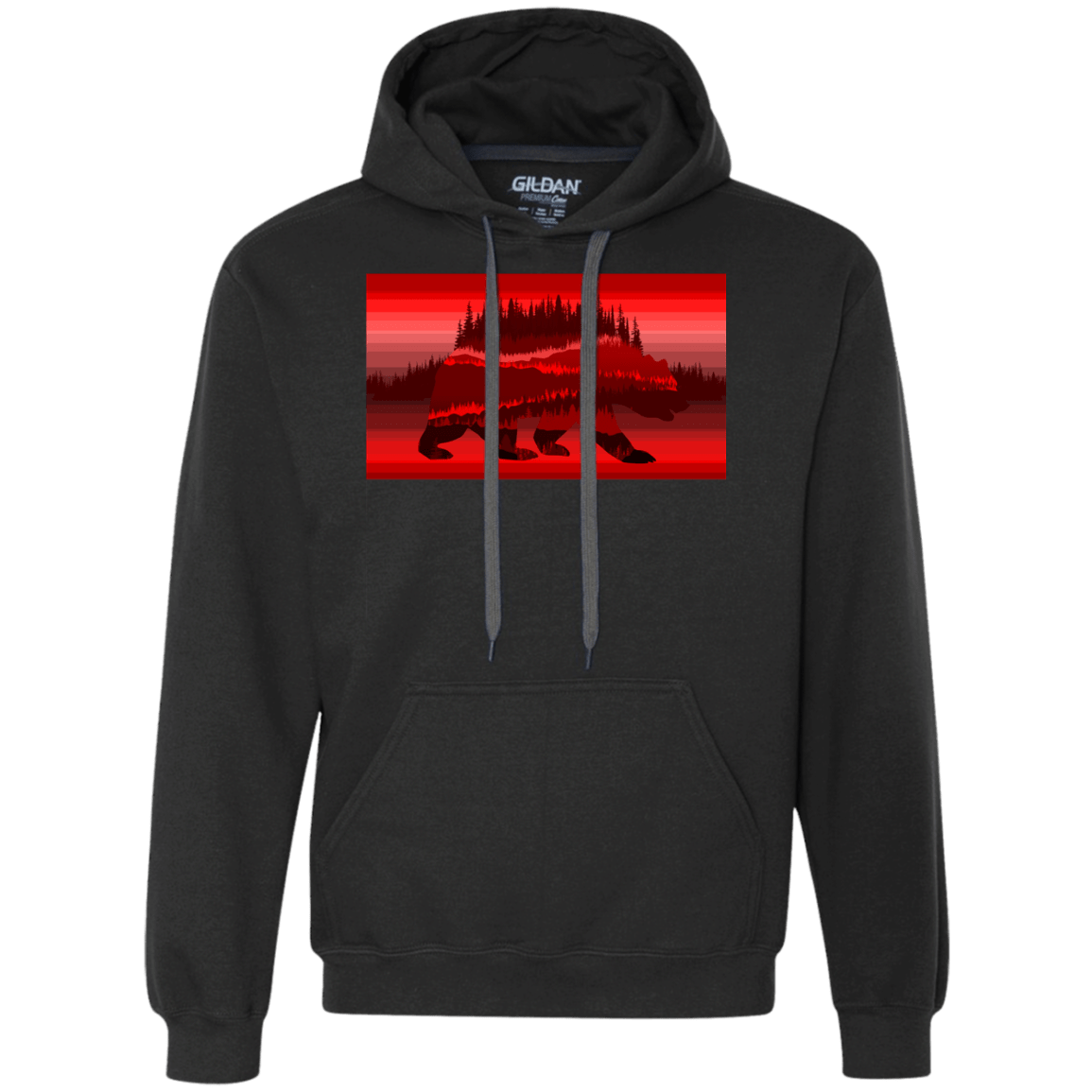 Sweatshirts Black / S Forest Bear Premium Fleece Hoodie