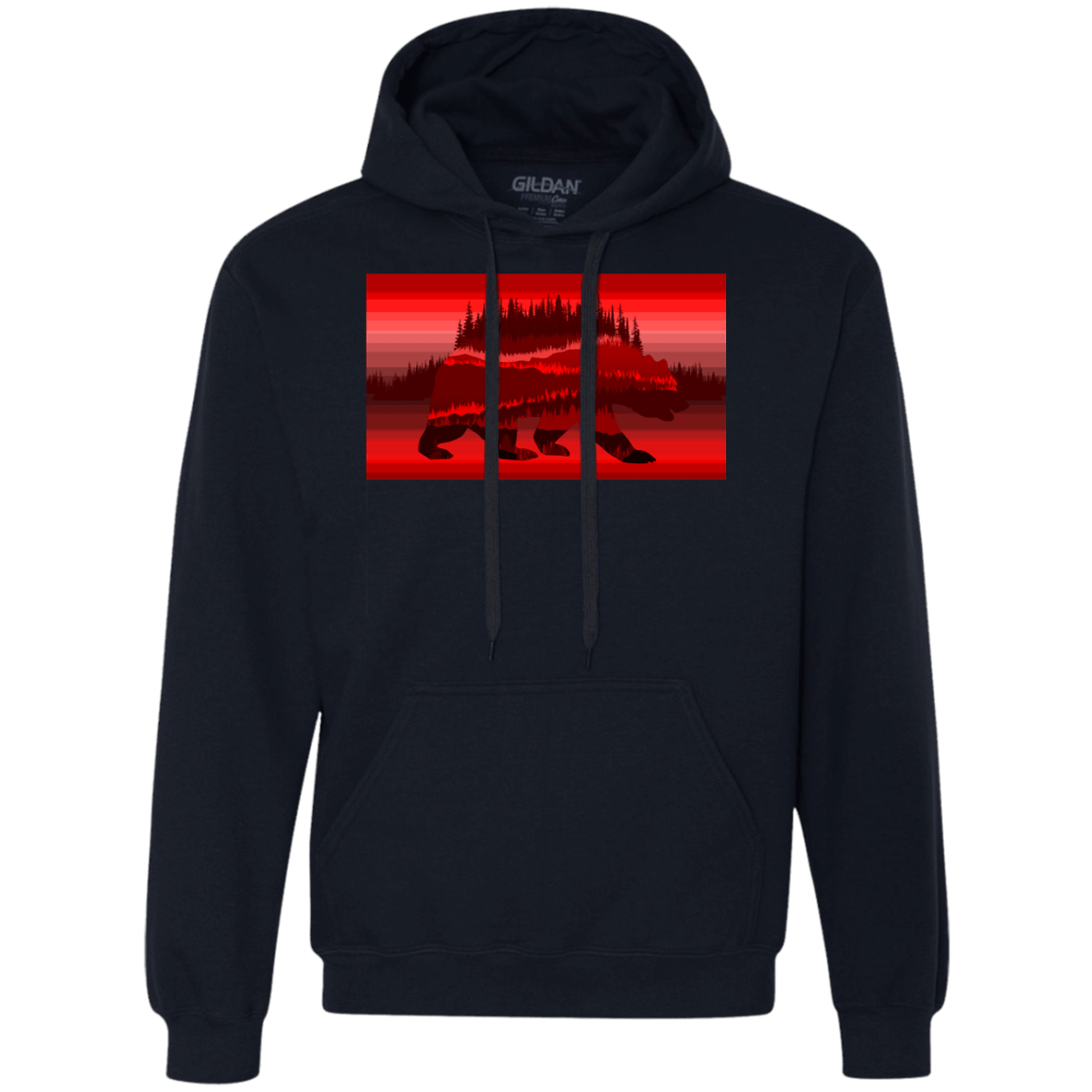 Sweatshirts Navy / S Forest Bear Premium Fleece Hoodie