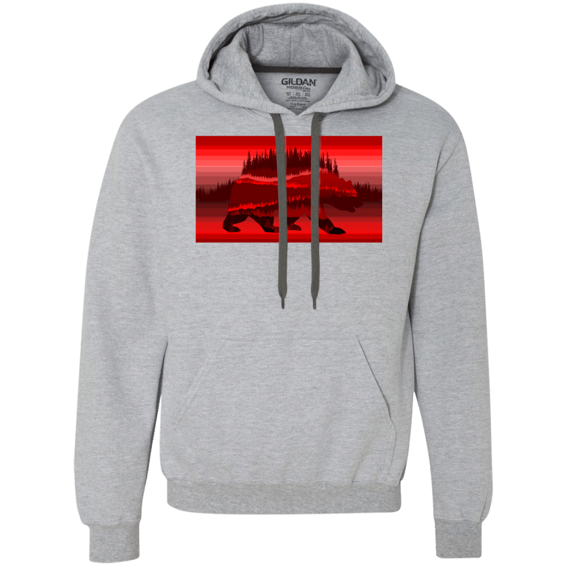 Sweatshirts Sport Grey / S Forest Bear Premium Fleece Hoodie
