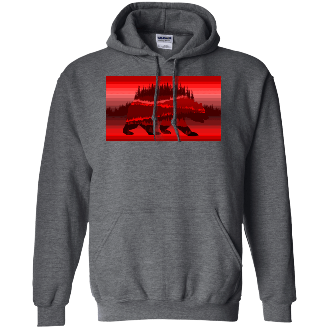 Sweatshirts Dark Heather / S Forest Bear Pullover Hoodie