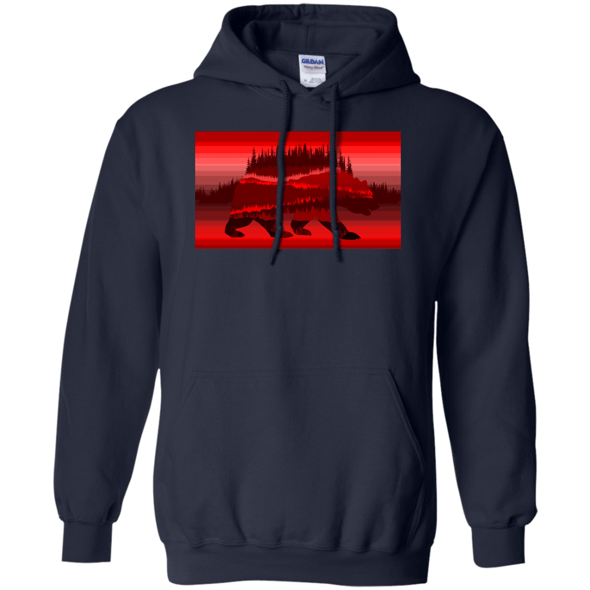 Sweatshirts Navy / S Forest Bear Pullover Hoodie