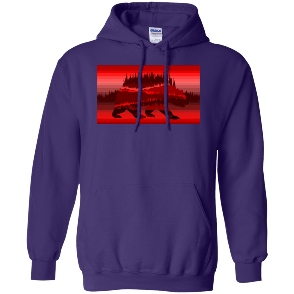 Sweatshirts Purple / S Forest Bear Pullover Hoodie