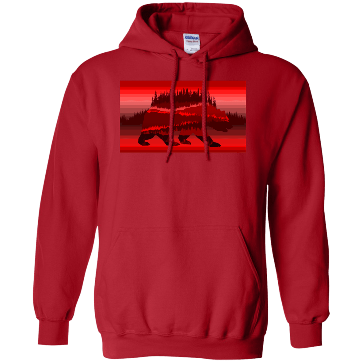 Sweatshirts Red / S Forest Bear Pullover Hoodie
