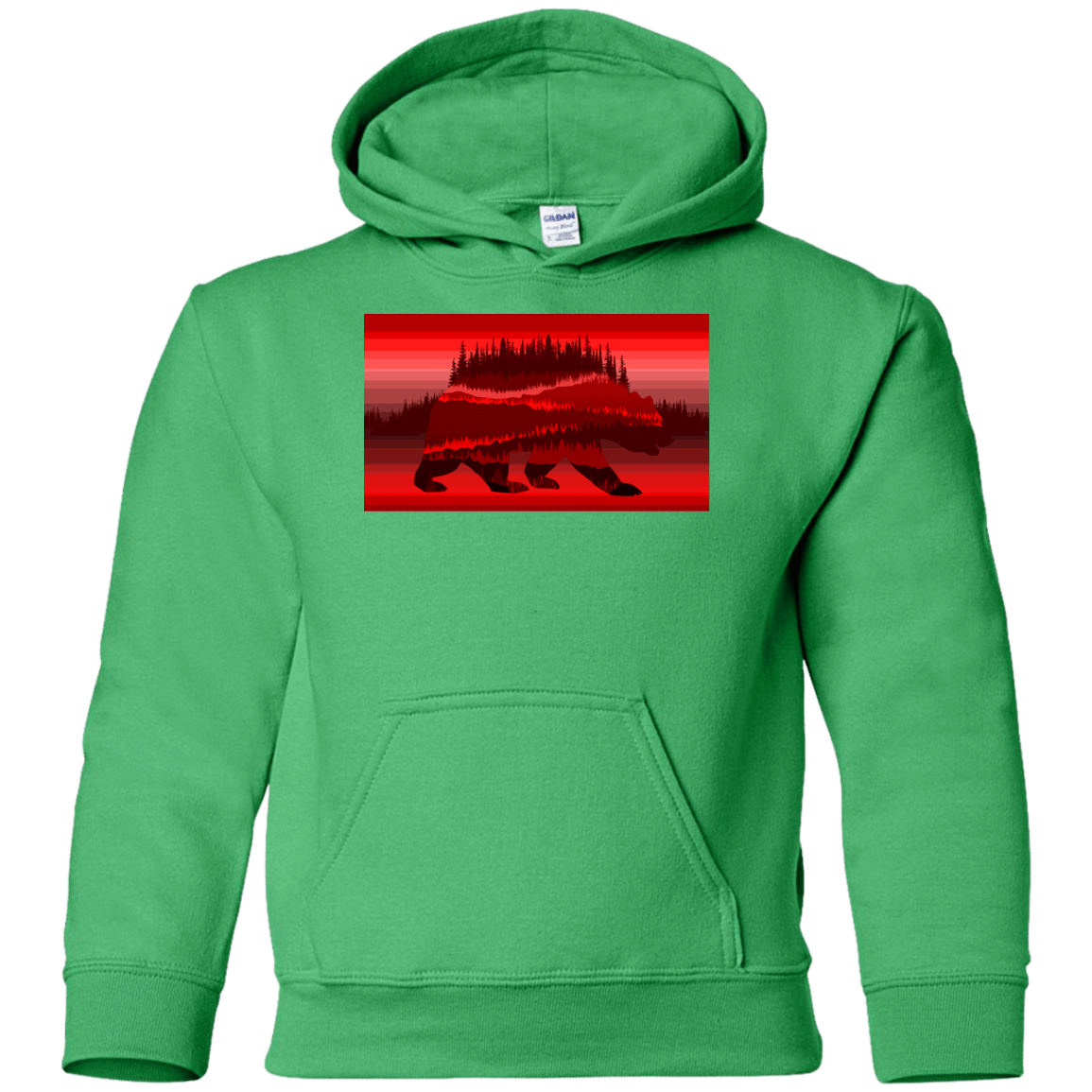 Sweatshirts Irish Green / YS Forest Bear Youth Hoodie