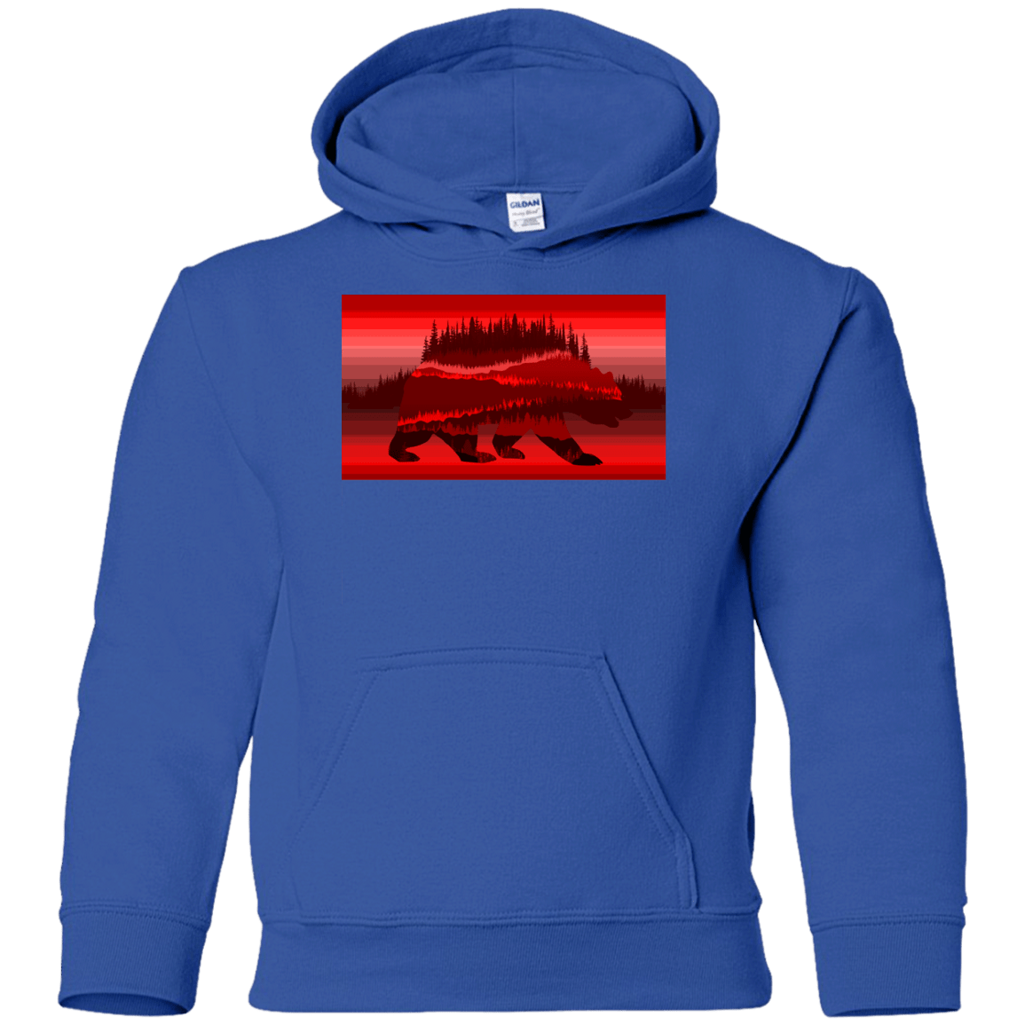 Sweatshirts Royal / YS Forest Bear Youth Hoodie