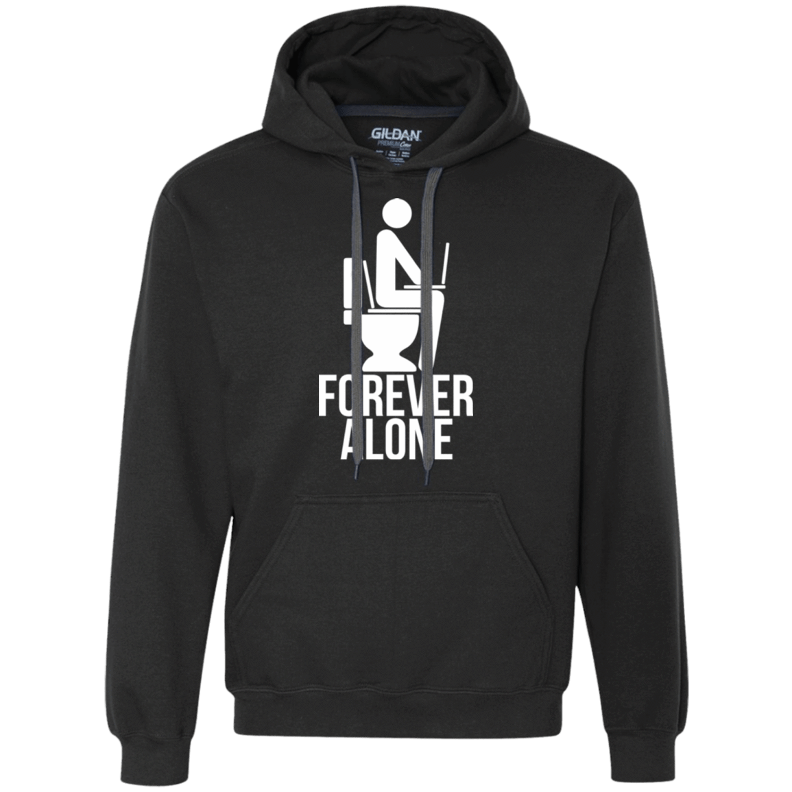 Sweatshirts Black / Small Forever alone Premium Fleece Hoodie