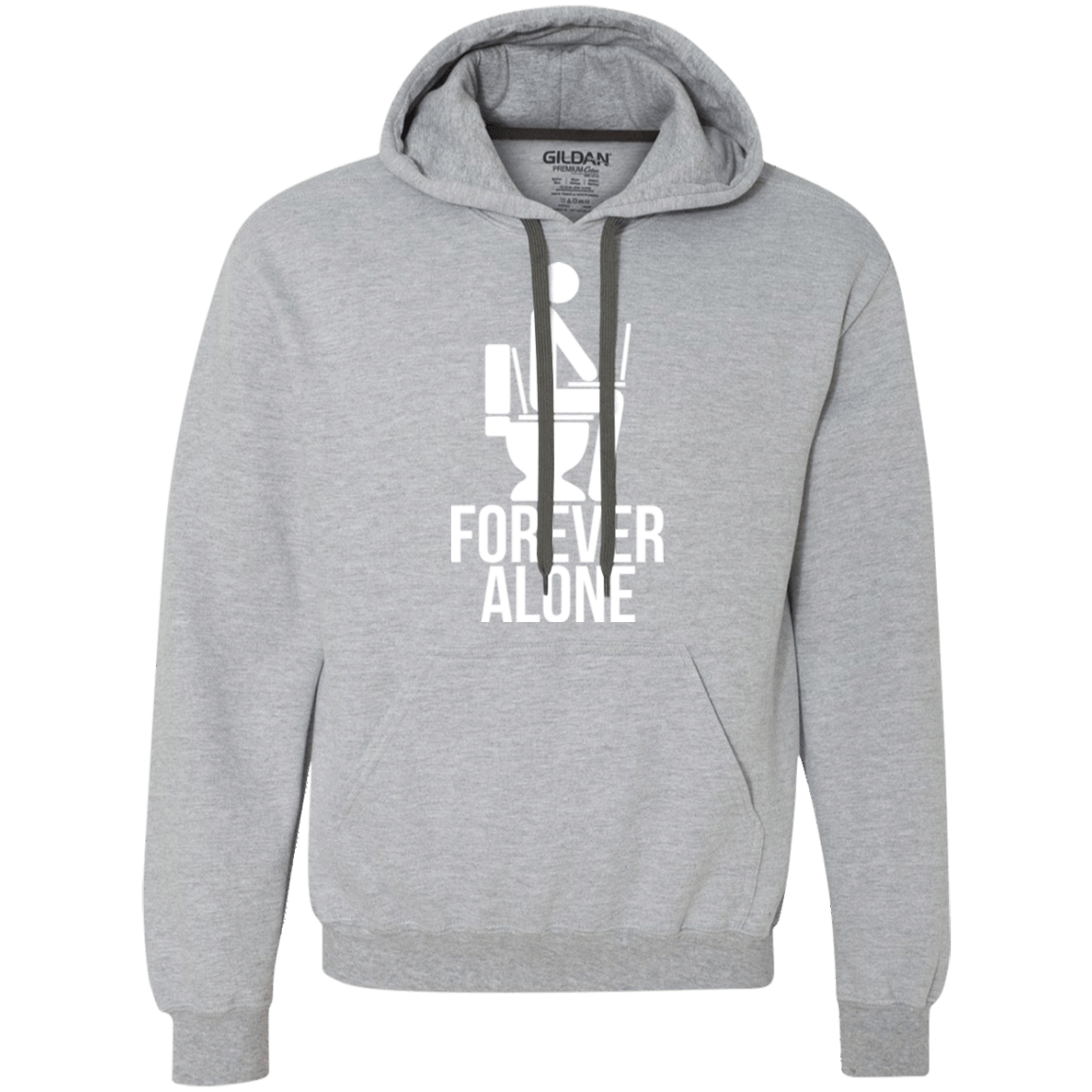 Sweatshirts Sport Grey / Small Forever alone Premium Fleece Hoodie