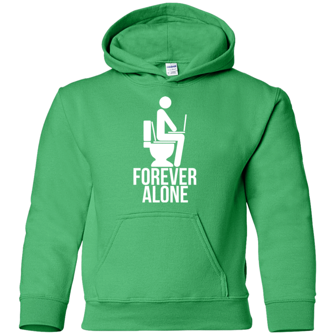 Sweatshirts Irish Green / YS Forever alone Youth Hoodie