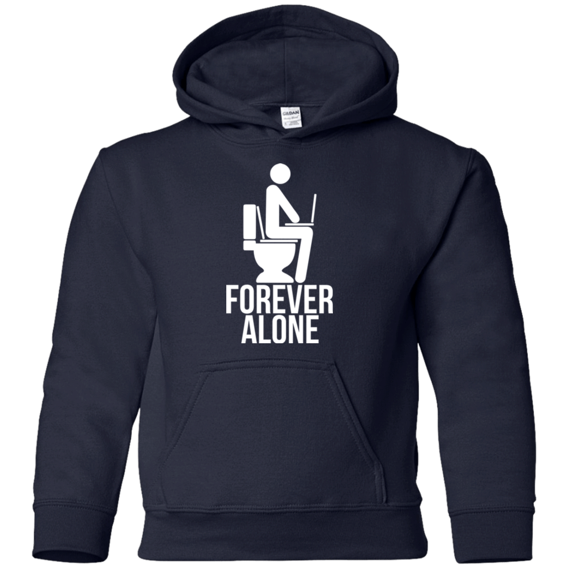 Sweatshirts Navy / YS Forever alone Youth Hoodie
