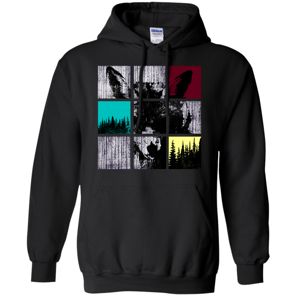 Sweatshirts Black / S Fox Pane Pullover Hoodie