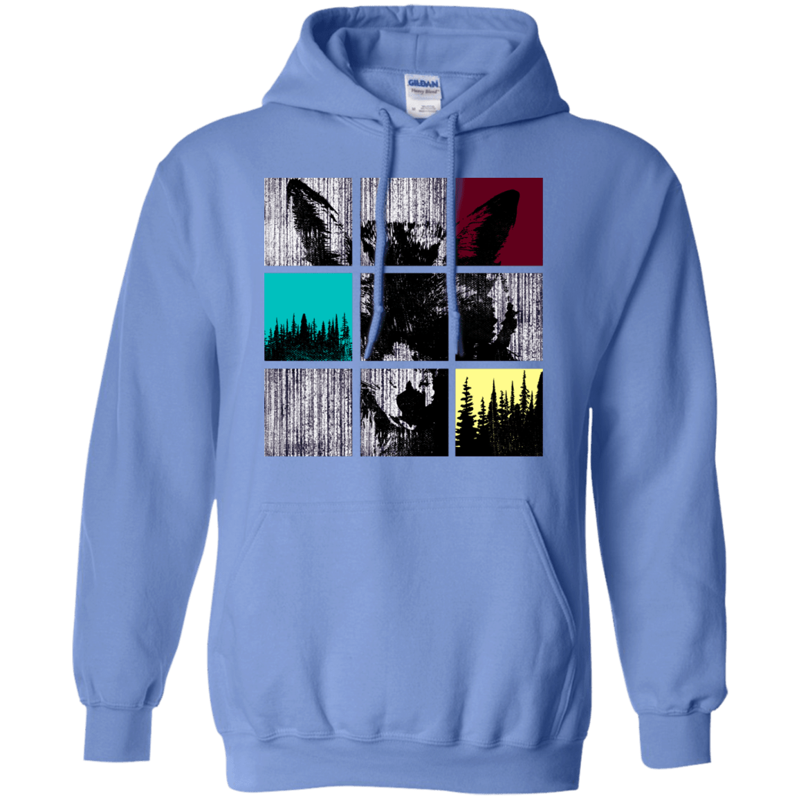 Sweatshirts Carolina Blue / S Fox Pane Pullover Hoodie