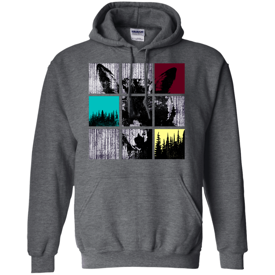 Sweatshirts Dark Heather / S Fox Pane Pullover Hoodie