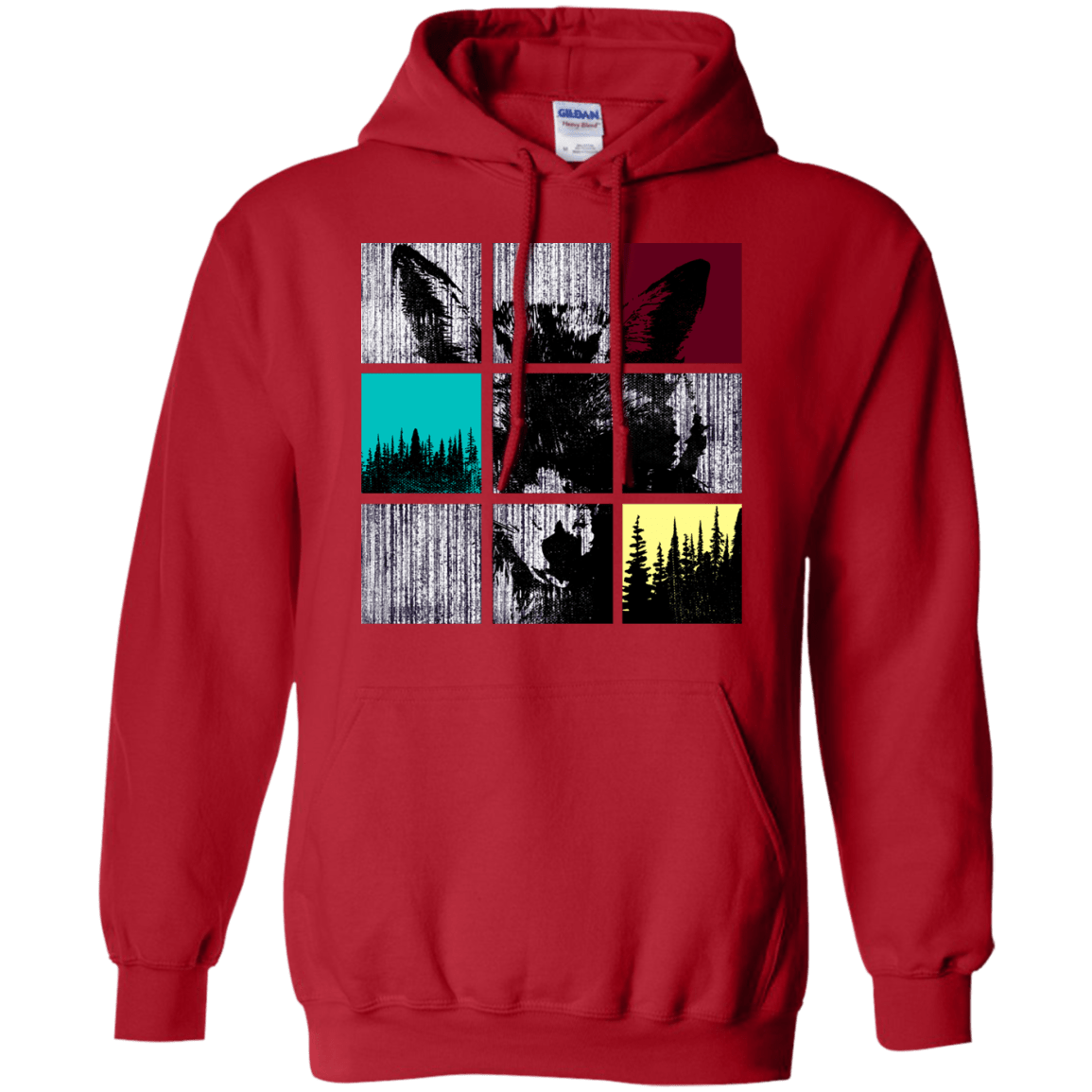 Sweatshirts Red / S Fox Pane Pullover Hoodie