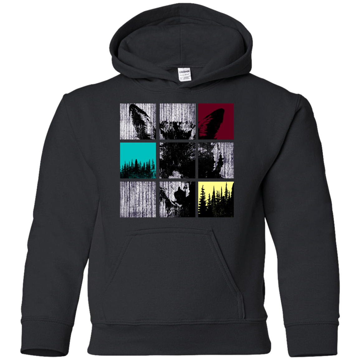 Sweatshirts Black / YS Fox Pane Youth Hoodie